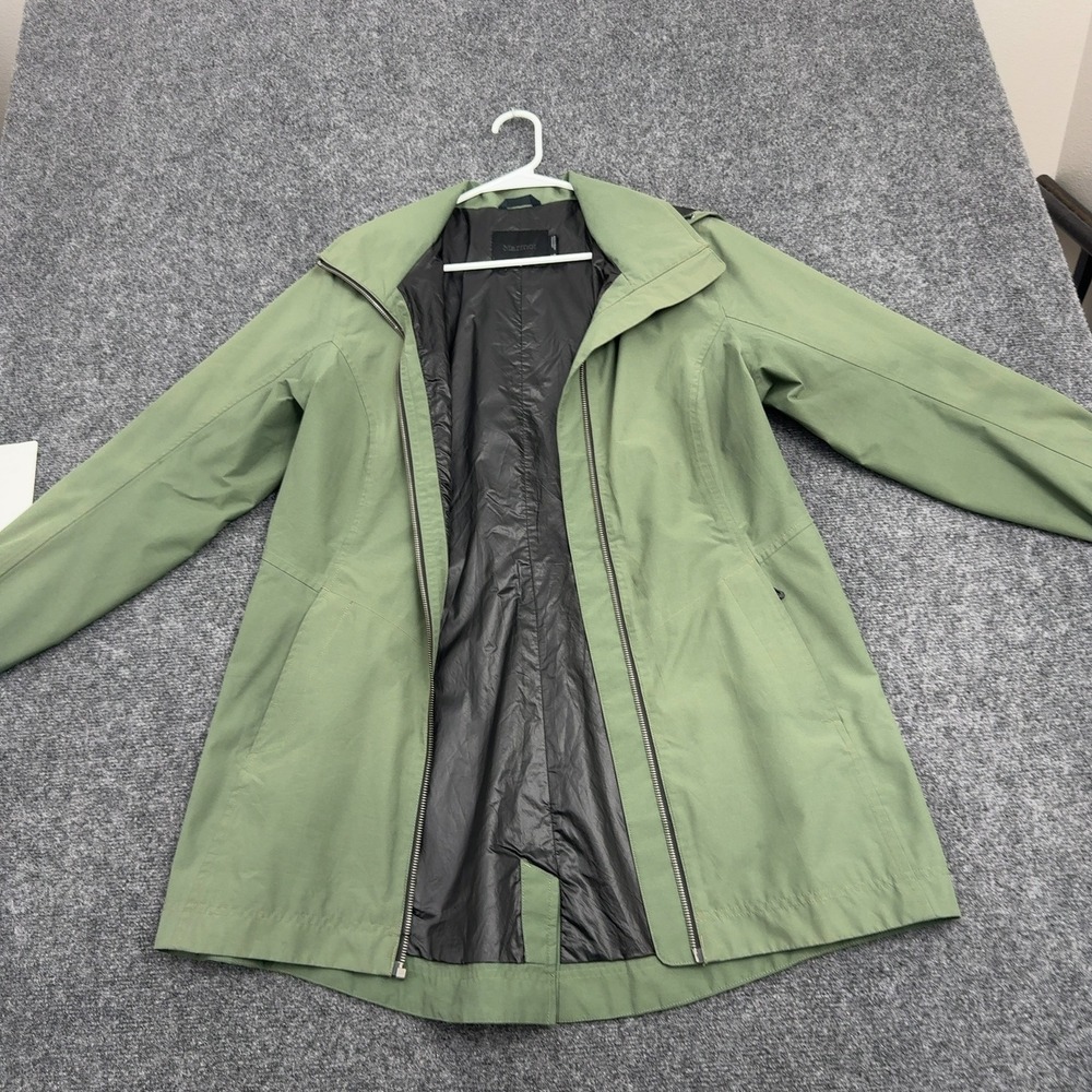 Marmot Jacket Womens L Green Polyester Full Zip Hooded Outdoor Gorpcore Hiking